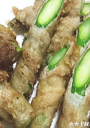 アスパラの豚肉巻き天ぷら-レシピのメイン写真