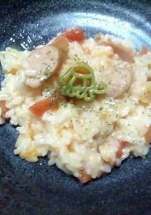 ウインナーとトマトの簡単リゾット-レシピのメイン写真