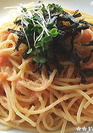 めんつゆで作る☆たらこスパゲティ-レシピのメイン写真