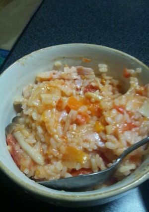 きのことトマトのチーズリゾット-レシピのメイン写真