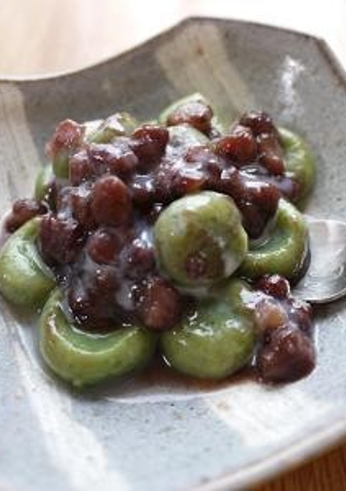 簡単にできる！よもぎの豆腐白玉-レシピのメイン写真