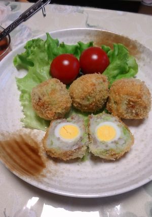 枝豆のコロッケ・スコッチドエッグ風-レシピのメイン写真