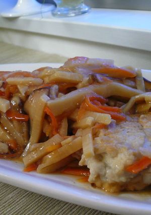 蓮根団子の甘酢あんかけ-レシピのメイン写真
