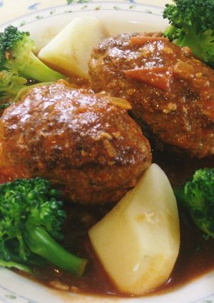 煮込みハンバーグ-レシピのメイン写真