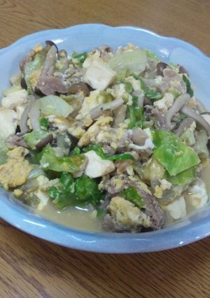 豆腐とレタスのチャンプルー-レシピのメイン写真
