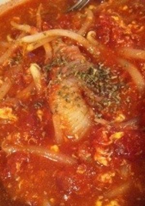 ダイエット＆時短！白滝もやしトマトスープ-レシピのメイン写真