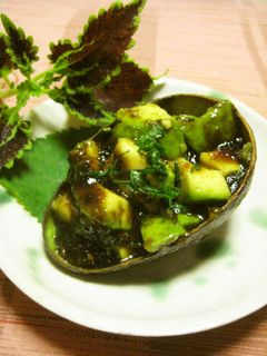 アボカドと岩海苔(海苔の佃煮)の和えもの-レシピのメイン写真