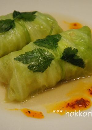 ロール春キャベツ　イタリアンラー油かけ-レシピのメイン写真