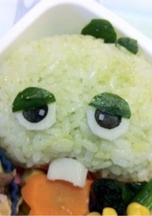 キャラ弁 ガチャピン-レシピのメイン写真