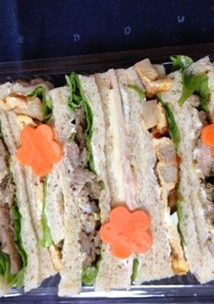 お野菜一杯楽しみサンドイッチ弁当-レシピのメイン写真