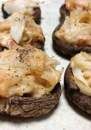 かにかま玉ねぎのせしいたけのぷりっと焼き-レシピのメイン写真