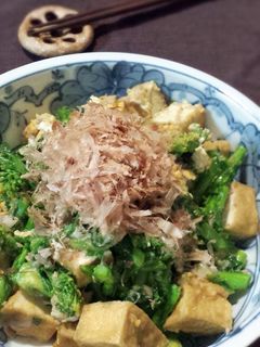 菜の花と厚揚げのチャンプルー-レシピのメイン写真