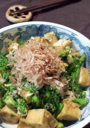 菜の花と厚揚げのチャンプルー-レシピのメイン写真