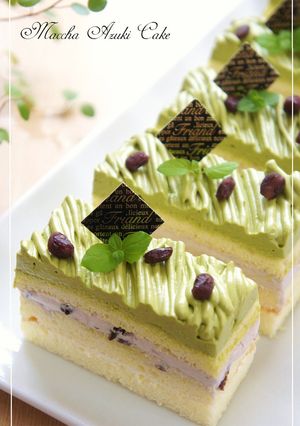 抹茶チョコ小豆のモンブランショートケーキ-レシピのメイン写真