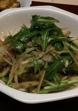ポン酢で☆ごぼうと水菜のサラダ-レシピのメイン写真