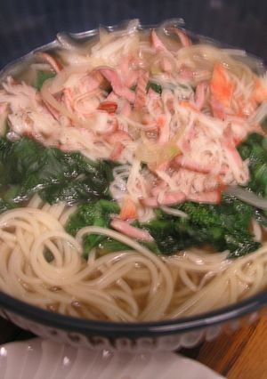 菜の花♪DE♪和風スープパスタ-レシピのメイン写真