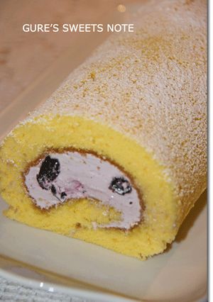 ブルーベリー・ロールケーキ-レシピのメイン写真