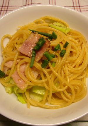春キャベツとベーコンのパスタ-レシピのメイン写真