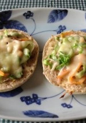 野菜チーズオープンサンド-レシピのメイン写真