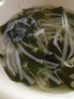 ♥もやしとワカメの食べるスープ♥-レシピのメイン写真