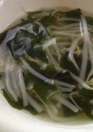 ♥もやしとワカメの食べるスープ♥-レシピのメイン写真