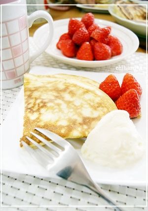 もちふわ絶品パンケーキ♡クーリッシュ添え-レシピのメイン写真