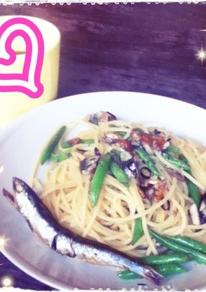 イワシとインゲンのペペロンチーノ風-レシピのメイン写真