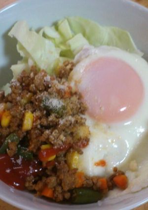 簡単ランチ★タコライス風丼ぶり-レシピのメイン写真