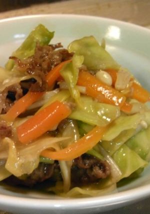 かなるンちの塩麹春キャベツと牛肉のおかず-レシピのメイン写真