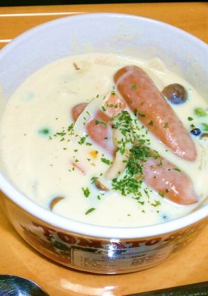 ウインナーと野菜の豆乳濃厚スープ-レシピのメイン写真