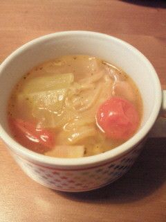 キャベツとトマトのやさしいスープ!-レシピのメイン写真