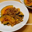 かぼちゃと鶏ひき肉の蒸し焼き