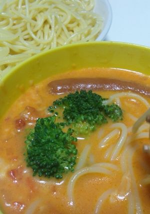 *トマトチーズフォンデュつけパスタ*-レシピのメイン写真