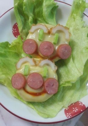冷凍食品で☆簡単アンパンマンハンバーグ-レシピのメイン写真