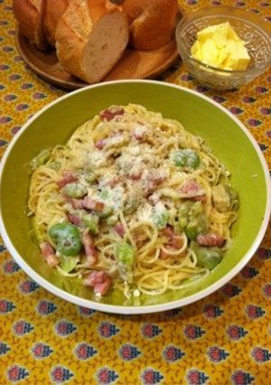 そら豆のクリームパスタ-レシピのメイン写真