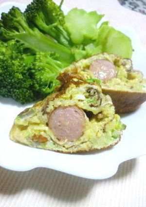 ウインナーをくるくる　ネギ入り卵焼き-レシピのメイン写真