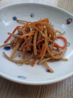 レンジできんぴらごぼう-レシピのメイン写真