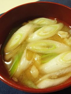 *長ネギと揚げ玉の味噌汁*-レシピのメイン写真