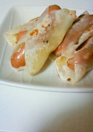 餃子の皮DEチーズウインナー-レシピのメイン写真