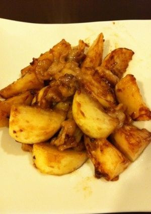 塩麹さんで★カブと豚肉の甘辛炒め-レシピのメイン写真