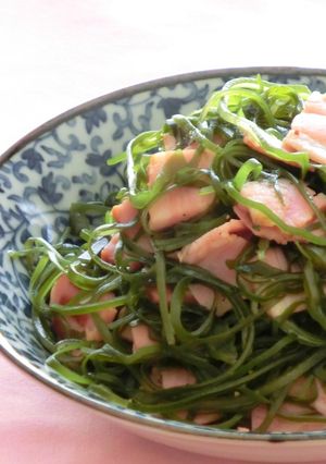 ささっとできる!切昆布とベーコンの炒め物-レシピのメイン写真