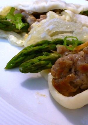 味噌にんにくソースの焼肉サラダラップ-レシピのメイン写真