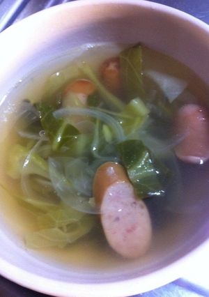 春キャベツとウインナーのスープ-レシピのメイン写真