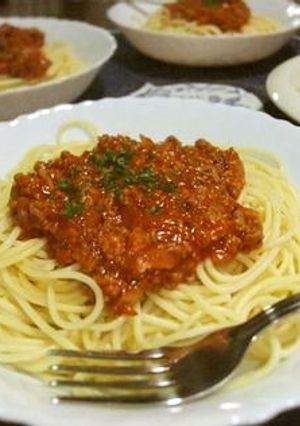ＨＹＤＫＭさんちのミートソース（パスタ）-レシピのメイン写真
