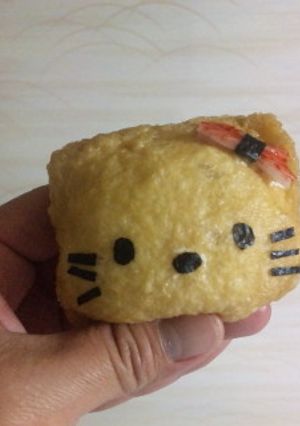 キティちゃんいなり寿司（デコ寿司-レシピのメイン写真