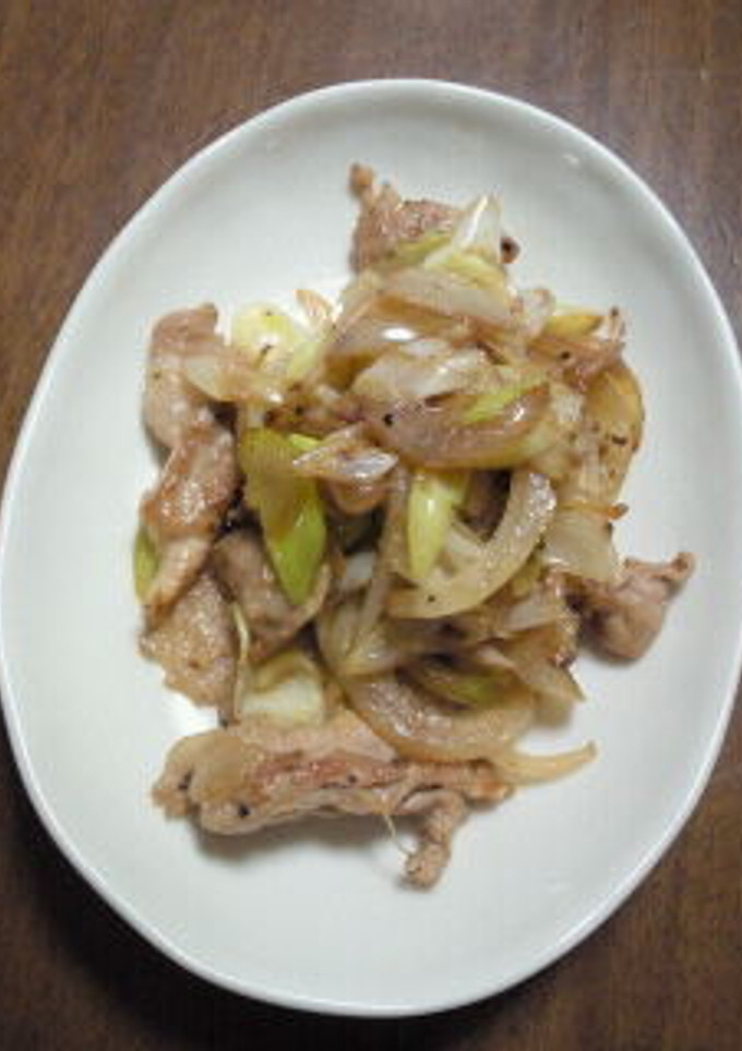 豚肉と葱の塩胡椒炒め-レシピのメイン写真