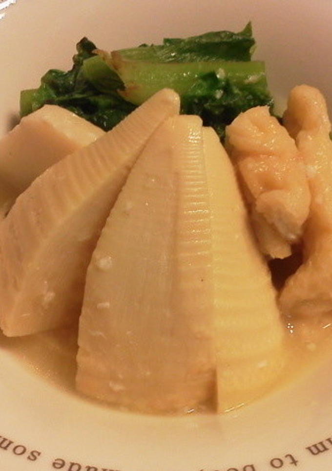 塩麹で筍と青菜の煮物-レシピのメイン写真