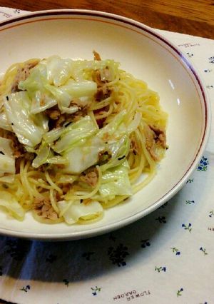 簡単!!キャベツ&ツナ パスタ-レシピのメイン写真