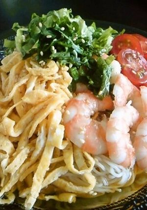 さっぱり美味しい！ぶっかけそうめん-レシピのメイン写真