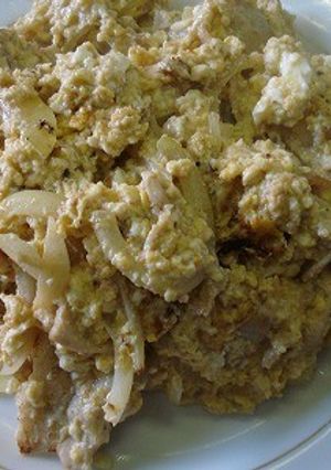 豚バラ肉と豆腐とチーズの卵かけ-レシピのメイン写真